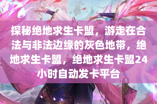 探秘绝地求生卡盟，游走在合法与非法边缘的灰色地带，绝地求生卡盟，绝地求生卡盟24小时自动发卡平台