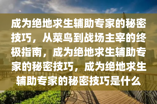 成为绝地求生辅助专家的秘密技巧,从菜鸟到战场主宰的终极指南,成为绝地求生辅助专家的秘密技巧,成为绝地求生辅助专家的秘密技巧是什么