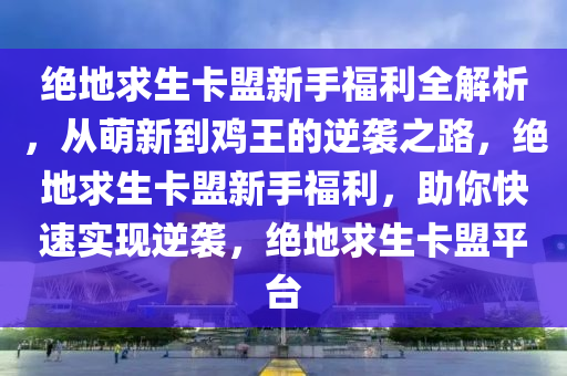 绝地求生卡盟新手福利全解析，从萌新到鸡王的逆袭之路，绝地求生卡盟新手福利，助你快速实现逆袭，绝地求生卡盟平台
