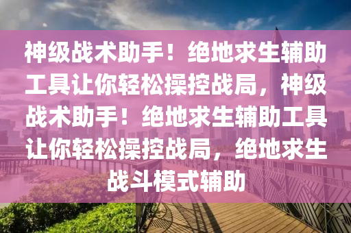 神级战术助手！绝地求生辅助工具让你轻松操控战局，神级战术助手！绝地求生辅助工具让你轻松操控战局，绝地求生战斗模式辅助