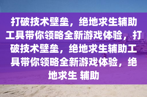 打破技术壁垒，绝地求生辅助工具带你领略全新游戏体验，打破技术壁垒，绝地求生辅助工具带你领略全新游戏体验，绝地求生 辅助