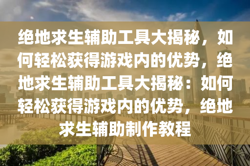 绝地求生辅助工具大揭秘，如何轻松获得游戏内的优势，绝地求生辅助工具大揭秘：如何轻松获得游戏内的优势，绝地求生辅助制作教程