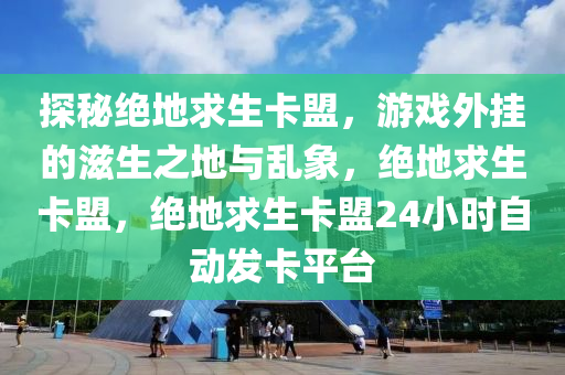 探秘绝地求生卡盟，游戏外挂的滋生之地与乱象，绝地求生卡盟，绝地求生卡盟24小时自动发卡平台