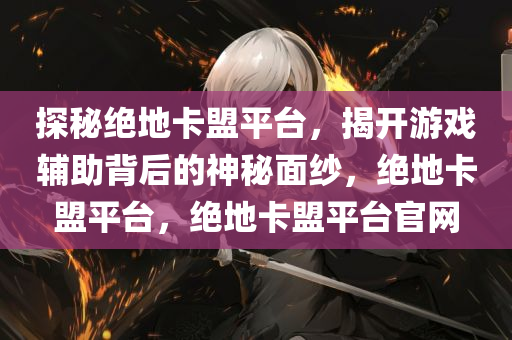 探秘绝地卡盟平台，揭开游戏辅助背后的神秘面纱，绝地卡盟平台，绝地卡盟平台官网