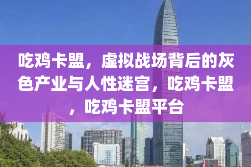 吃鸡卡盟，虚拟战场背后的灰色产业与人性迷宫，吃鸡卡盟，吃鸡卡盟平台