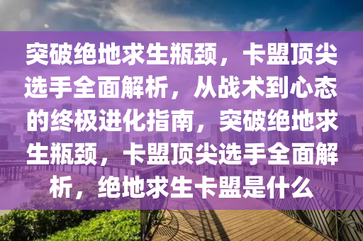 突破绝地求生瓶颈，卡盟顶尖选手全面解析，从战术到心态的终极进化指南，突破绝地求生瓶颈，卡盟顶尖选手全面解析，绝地求生卡盟是什么