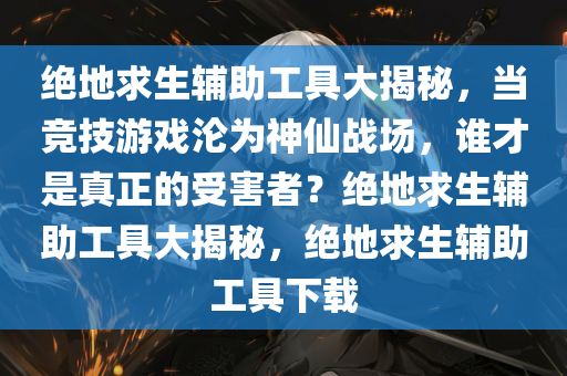 绝地求生辅助工具大揭秘，当竞技游戏沦为神仙战场，谁才是真正的受害者？绝地求生辅助工具大揭秘，绝地求生辅助工具下载