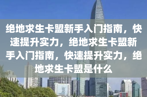 绝地求生卡盟新手入门指南,快速提升实力,绝地求生卡盟新手入门指南,快速提升实力,绝地求生卡盟是什么
