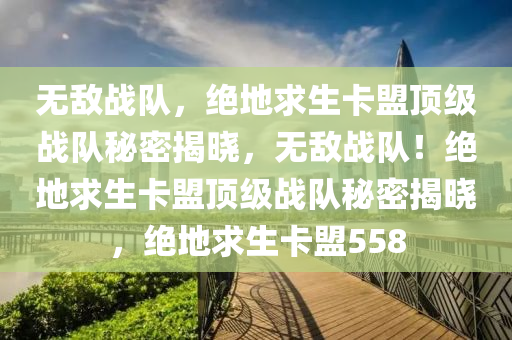 无敌战队，绝地求生卡盟顶级战队秘密揭晓，无敌战队！绝地求生卡盟顶级战队秘密揭晓，绝地求生卡盟558