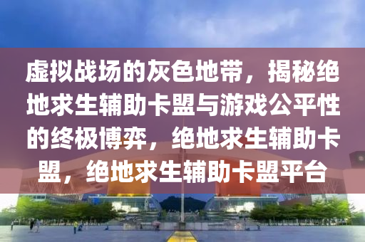 虚拟战场的灰色地带，揭秘绝地求生辅助卡盟与游戏公平性的终极博弈，绝地求生辅助卡盟，绝地求生辅助卡盟平台