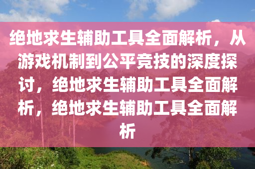 绝地求生辅助工具全面解析，从游戏机制到公平竞技的深度探讨，绝地求生辅助工具全面解析，绝地求生辅助工具全面解析