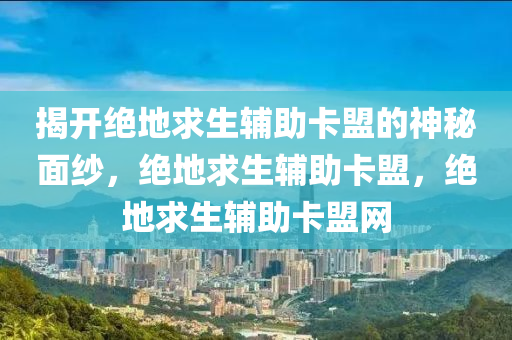 揭开绝地求生辅助卡盟的神秘面纱，绝地求生辅助卡盟，绝地求生辅助卡盟网