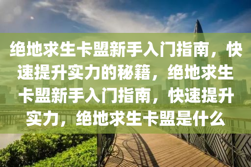 绝地求生卡盟新手入门指南，快速提升实力的秘籍，绝地求生卡盟新手入门指南，快速提升实力，绝地求生卡盟是什么