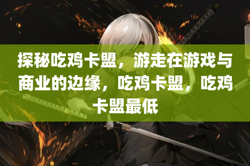 探秘吃鸡卡盟，游走在游戏与商业的边缘，吃鸡卡盟，吃鸡卡盟最低