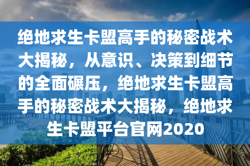 绝地求生卡盟高手的秘密战术大揭秘，从意识、决策到细节的全面碾压，绝地求生卡盟高手的秘密战术大揭秘，绝地求生卡盟平台官网2020