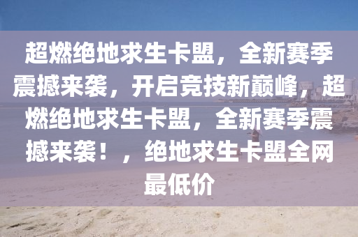 超燃绝地求生卡盟，全新赛季震撼来袭，开启竞技新巅峰，超燃绝地求生卡盟，全新赛季震撼来袭！，绝地求生卡盟全网最低价