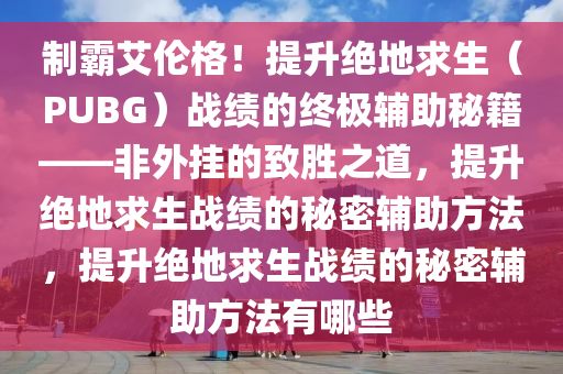 制霸艾伦格！提升绝地求生（PUBG）战绩的终极辅助秘籍——非外挂的致胜之道，提升绝地求生战绩的秘密辅助方法，提升绝地求生战绩的秘密辅助方法有哪些