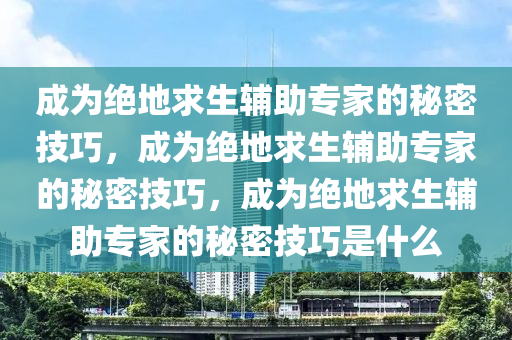 成为绝地求生辅助专家的秘密技巧，成为绝地求生辅助专家的秘密技巧，成为绝地求生辅助专家的秘密技巧是什么