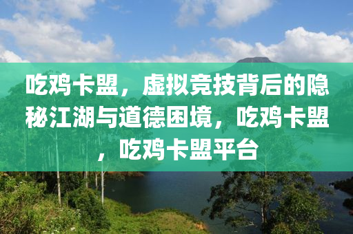 吃鸡卡盟，虚拟竞技背后的隐秘江湖与道德困境，吃鸡卡盟，吃鸡卡盟平台