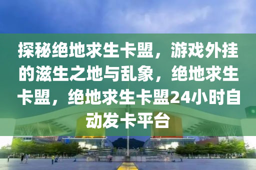 探秘绝地求生卡盟，游戏外挂的滋生之地与乱象，绝地求生卡盟，绝地求生卡盟24小时自动发卡平台