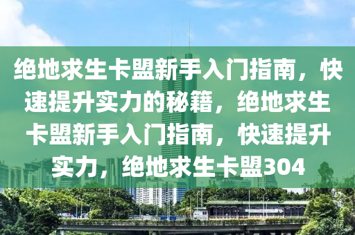 绝地求生卡盟新手入门指南，快速提升实力的秘籍，绝地求生卡盟新手入门指南，快速提升实力，绝地求生卡盟304