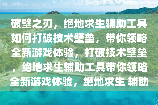 破壁之刃，绝地求生辅助工具如何打破技术壁垒，带你领略全新游戏体验，打破技术壁垒，绝地求生辅助工具带你领略全新游戏体验，绝地求生 辅助