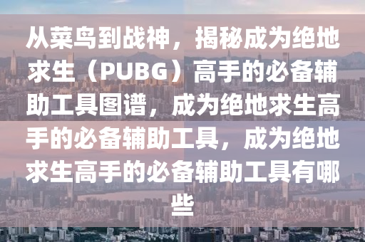 从菜鸟到战神，揭秘成为绝地求生（PUBG）高手的必备辅助工具图谱，成为绝地求生高手的必备辅助工具，成为绝地求生高手的必备辅助工具有哪些
