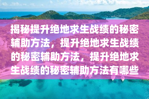 揭秘提升绝地求生战绩的秘密辅助方法，提升绝地求生战绩的秘密辅助方法，提升绝地求生战绩的秘密辅助方法有哪些