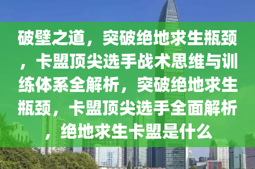 破壁之道，突破绝地求生瓶颈，卡盟顶尖选手战术思维与训练体系全解析，突破绝地求生瓶颈，卡盟顶尖选手全面解析，绝地求生卡盟是什么