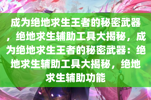 成为绝地求生王者的秘密武器，绝地求生辅助工具大揭秘，成为绝地求生王者的秘密武器：绝地求生辅助工具大揭秘，绝地求生辅助功能