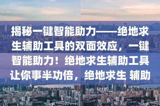 揭秘一键智能助力——绝地求生辅助工具的双面效应，一键智能助力！绝地求生辅助工具让你事半功倍，绝地求生 辅助