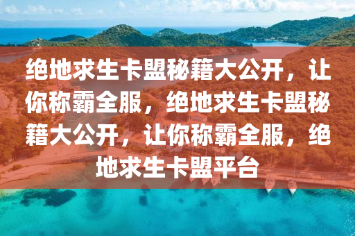 绝地求生卡盟秘籍大公开，让你称霸全服，绝地求生卡盟秘籍大公开，让你称霸全服，绝地求生卡盟平台