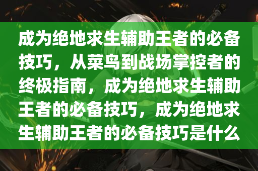 成为绝地求生辅助王者的必备技巧,从菜鸟到战场掌控者的终极指南,成为绝地求生辅助王者的必备技巧,成为绝地求生辅助王者的必备技巧是什么
