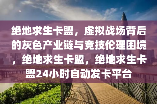 绝地求生卡盟,虚拟战场背后的灰色产业链与竞技伦理困境,绝地求生卡盟,绝地求生卡盟24小时自动发卡平台