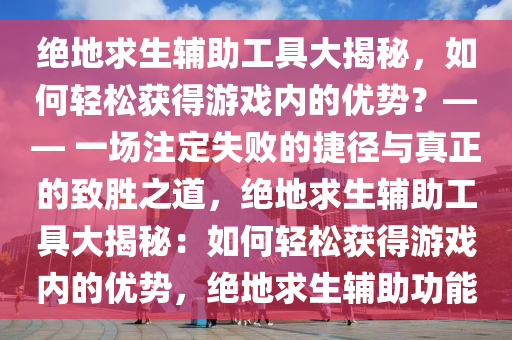 绝地求生辅助工具大揭秘，如何轻松获得游戏内的优势？—— 一场注定失败的捷径与真正的致胜之道，绝地求生辅助工具大揭秘：如何轻松获得游戏内的优势，绝地求生辅助功能