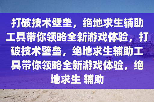 打破技术壁垒，绝地求生辅助工具带你领略全新游戏体验，打破技术壁垒，绝地求生辅助工具带你领略全新游戏体验，绝地求生 辅助