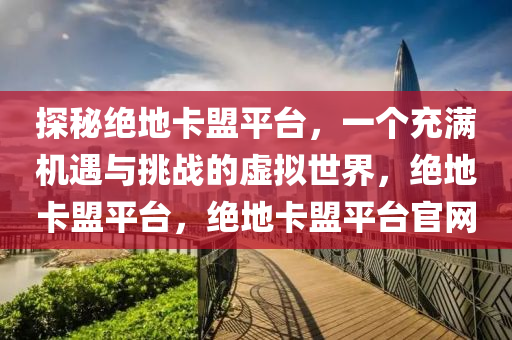 探秘绝地卡盟平台，一个充满机遇与挑战的虚拟世界，绝地卡盟平台，绝地卡盟平台官网