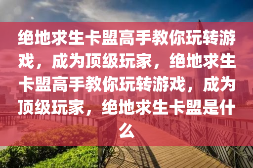 绝地求生卡盟高手教你玩转游戏，成为顶级玩家，绝地求生卡盟高手教你玩转游戏，成为顶级玩家，绝地求生卡盟是什么