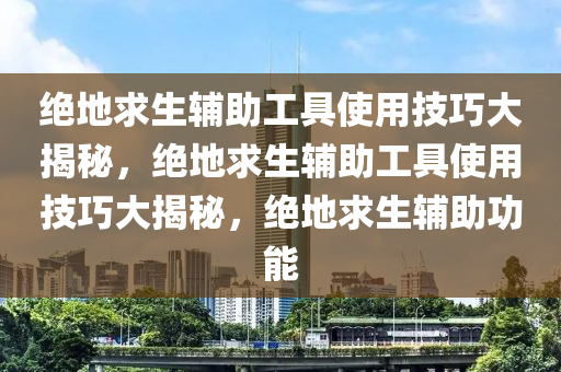 绝地求生辅助工具使用技巧大揭秘，绝地求生辅助工具使用技巧大揭秘，绝地求生辅助功能