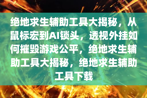 绝地求生辅助工具大揭秘，从鼠标宏到AI锁头，透视外挂如何摧毁游戏公平，绝地求生辅助工具大揭秘，绝地求生辅助工具下载