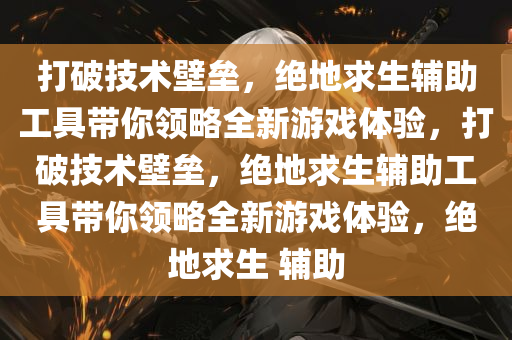 打破技术壁垒，绝地求生辅助工具带你领略全新游戏体验，打破技术壁垒，绝地求生辅助工具带你领略全新游戏体验，绝地求生 辅助