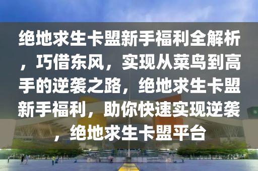 绝地求生卡盟新手福利全解析，巧借东风，实现从菜鸟到高手的逆袭之路，绝地求生卡盟新手福利，助你快速实现逆袭，绝地求生卡盟平台