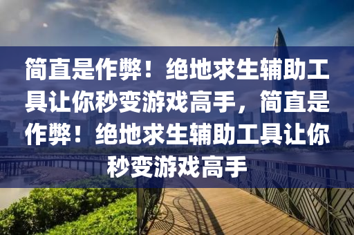 简直是作弊！绝地求生辅助工具让你秒变游戏高手，简直是作弊！绝地求生辅助工具让你秒变游戏高手