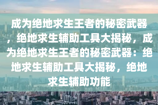 成为绝地求生王者的秘密武器，绝地求生辅助工具大揭秘，成为绝地求生王者的秘密武器：绝地求生辅助工具大揭秘，绝地求生辅助功能