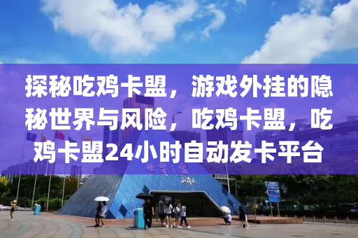 探秘吃鸡卡盟，游戏外挂的隐秘世界与风险，吃鸡卡盟，吃鸡卡盟24小时自动发卡平台