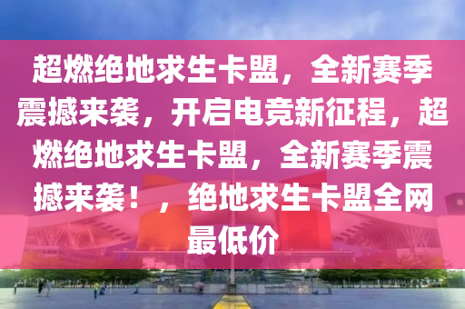 超燃绝地求生卡盟，全新赛季震撼来袭，开启电竞新征程，超燃绝地求生卡盟，全新赛季震撼来袭！，绝地求生卡盟全网最低价