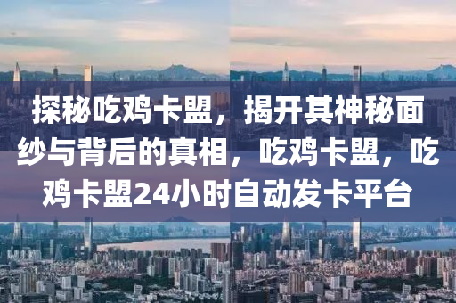 探秘吃鸡卡盟，揭开其神秘面纱与背后的真相，吃鸡卡盟，吃鸡卡盟24小时自动发卡平台