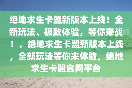 绝地求生卡盟新版本上线！全新玩法、极致体验，等你来战！，绝地求生卡盟新版本上线，全新玩法等你来体验，绝地求生卡盟官网平台