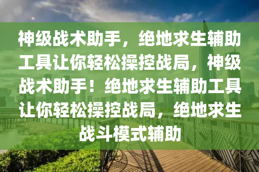 神级战术助手，绝地求生辅助工具让你轻松操控战局，神级战术助手！绝地求生辅助工具让你轻松操控战局，绝地求生战斗模式辅助