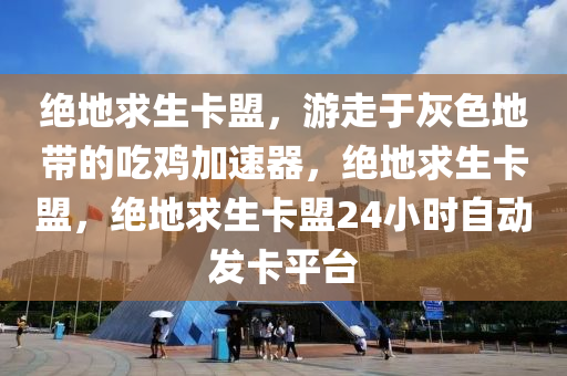 绝地求生卡盟，游走于灰色地带的吃鸡加速器，绝地求生卡盟，绝地求生卡盟24小时自动发卡平台